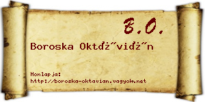 Boroska Oktávián névjegykártya